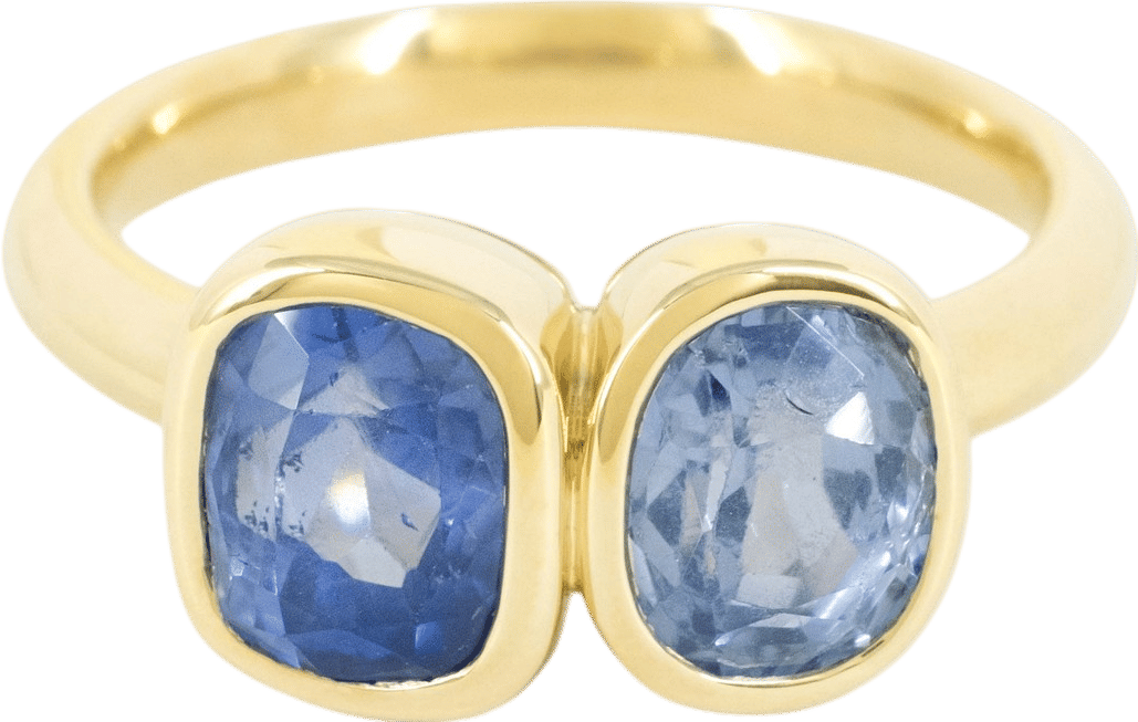 Heirloom Sapphire Bezel Line Ring