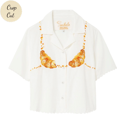 Teeny-Weeny-Croissantkini Seersucker Shirt