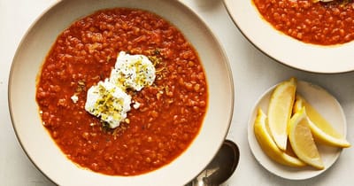 Tomato-Lentil Soup With Goat Cheese Recipe