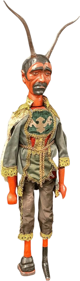 Large Devil or Krampus Marionette by a Master Puppet Maker, Antique Austria