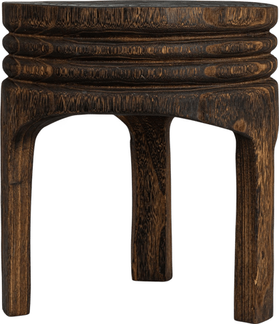 Wood Stool Side Table