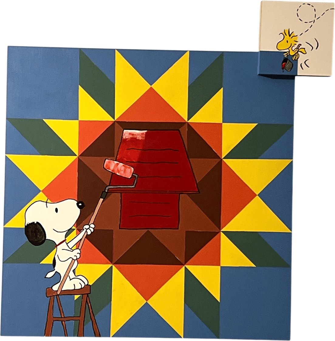 Painting a barn quilt