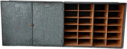 1960s Galvanized Steel Industrial Cabinets