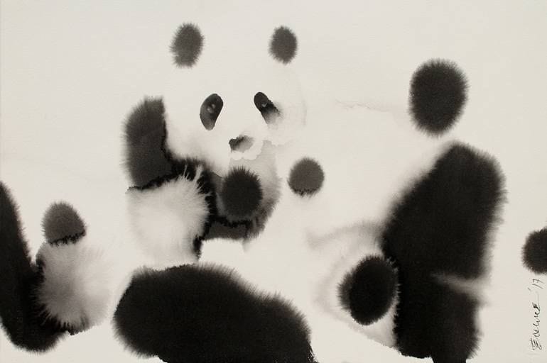 Panda's Paradise Painting by Endre Penovác