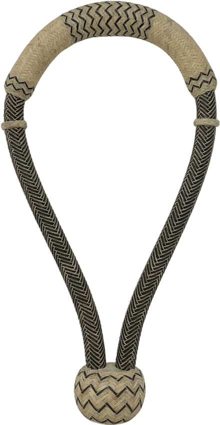 18 Plait Brown w/Accented Rawhide Bosal