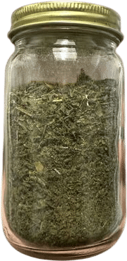 Homegrown herb jars