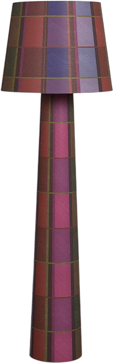 Plaid floor lamp