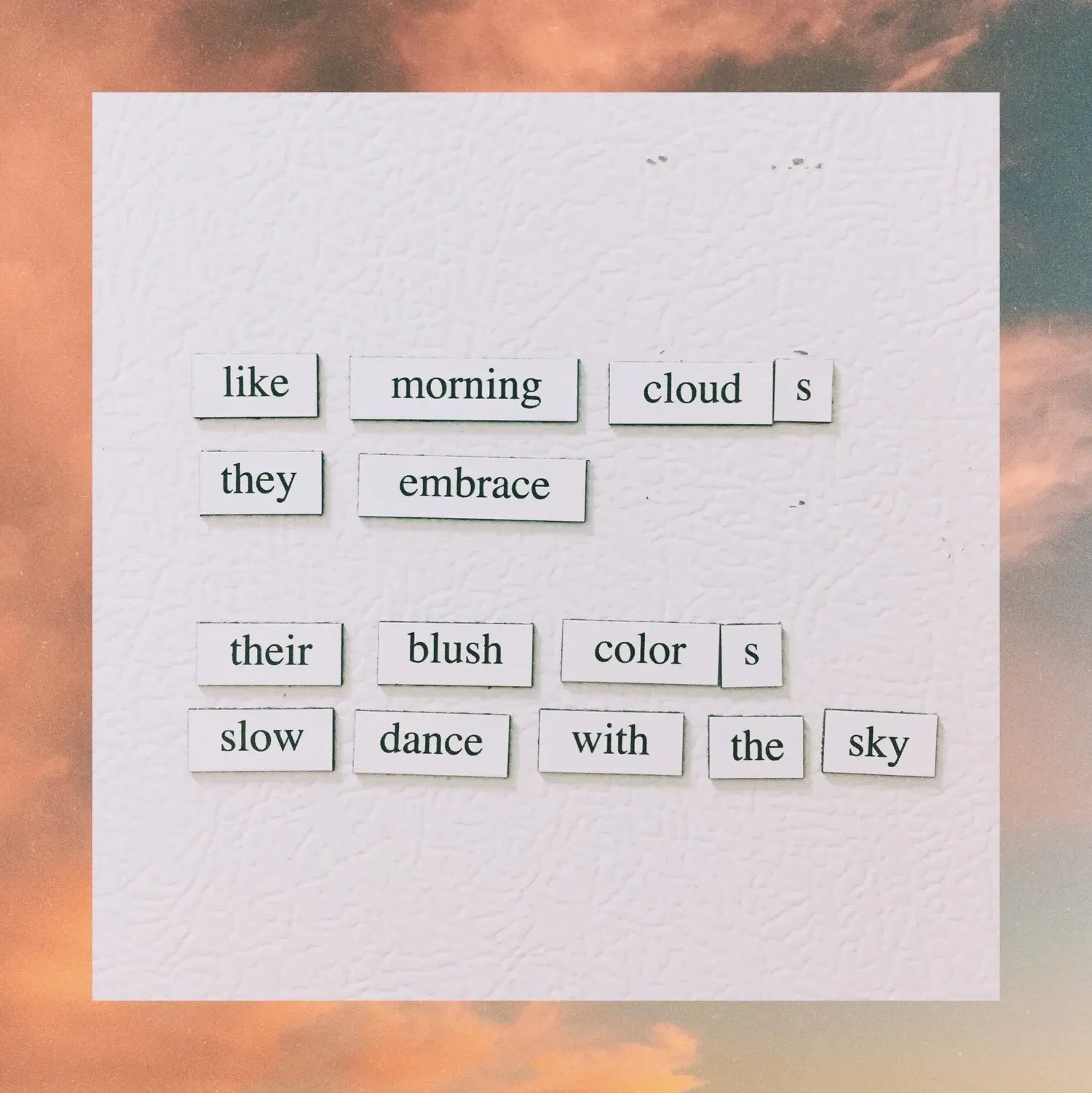 Creating magnetic poetry when sleepless