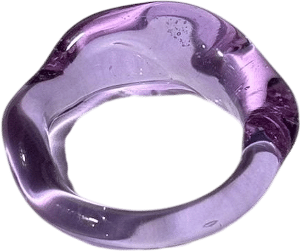 Chunky Purple Glass Ring