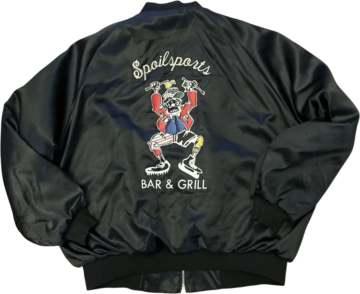 Vintage satin bomber jackets with a back detail