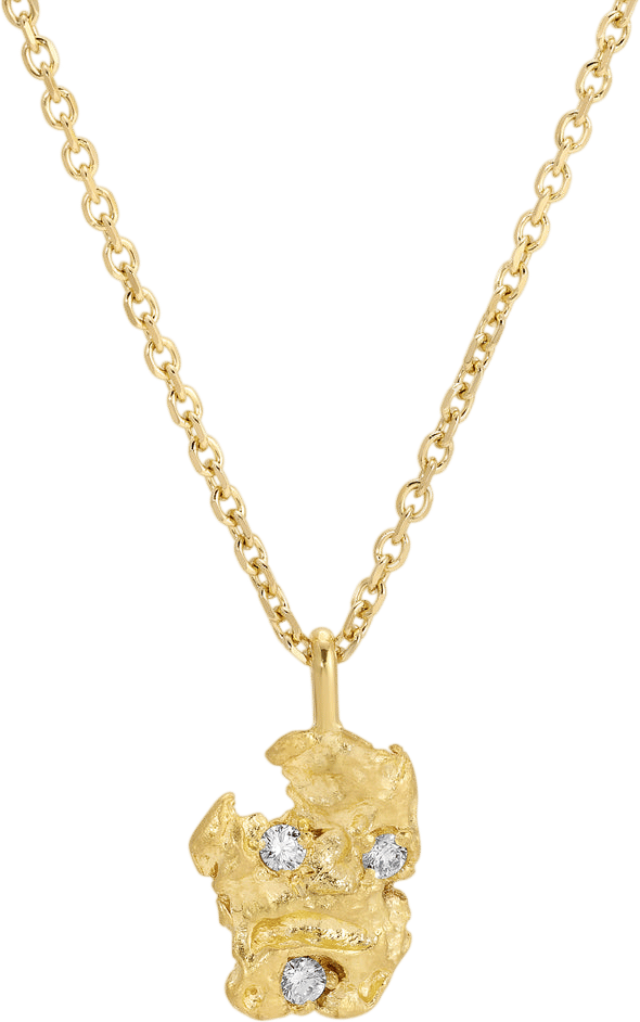 Anita Ko 22K Yellow Gold Nugget With Three Diamonds