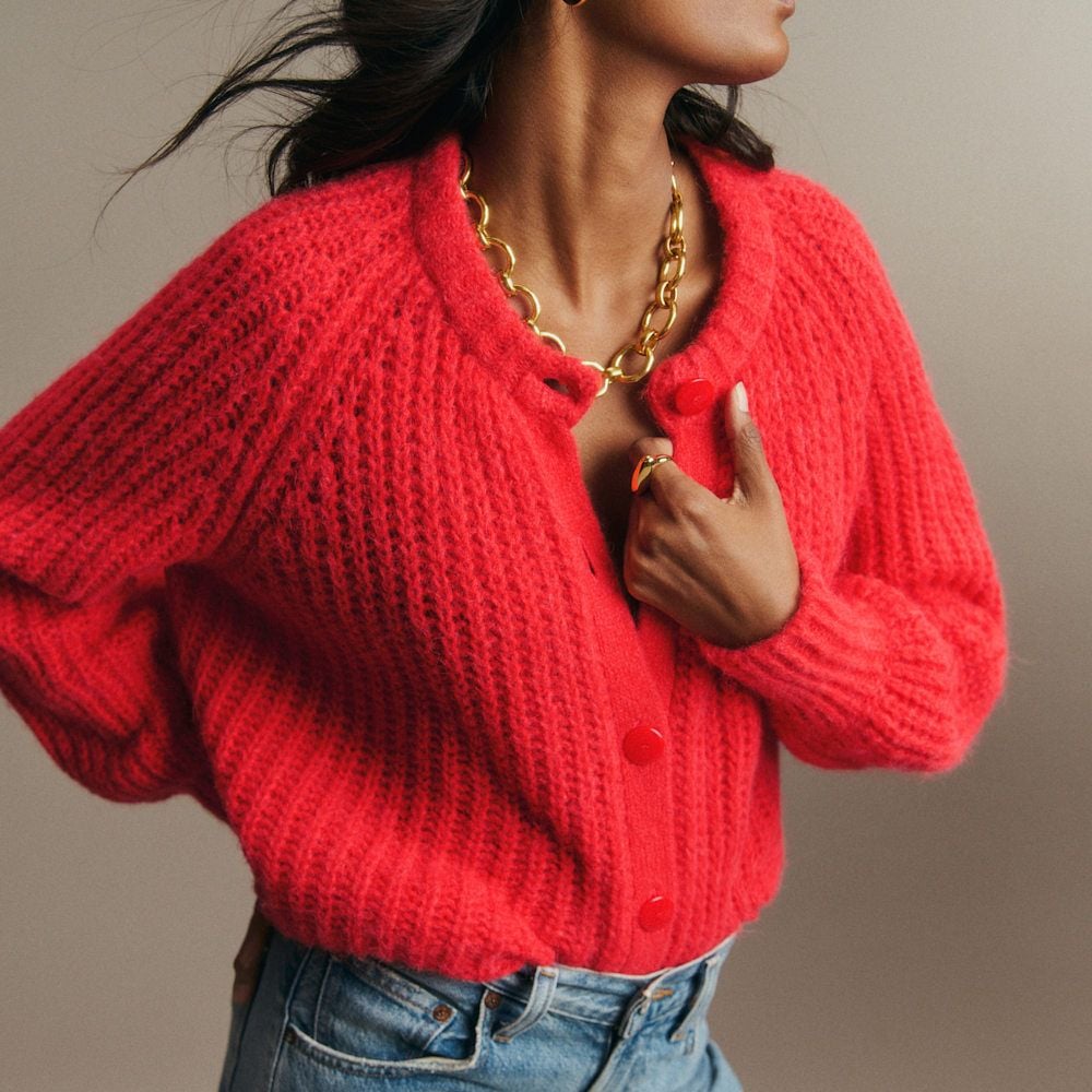 Emile Cardigan - Red - Alpaca