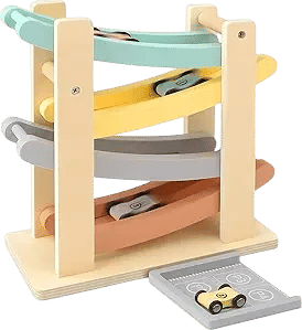 Joyreal Montessori Toddler Toys Car Ramp Racer