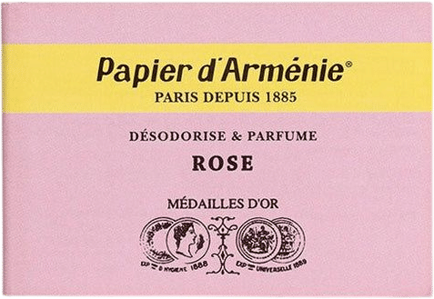 papier d'arménie rose incense paper