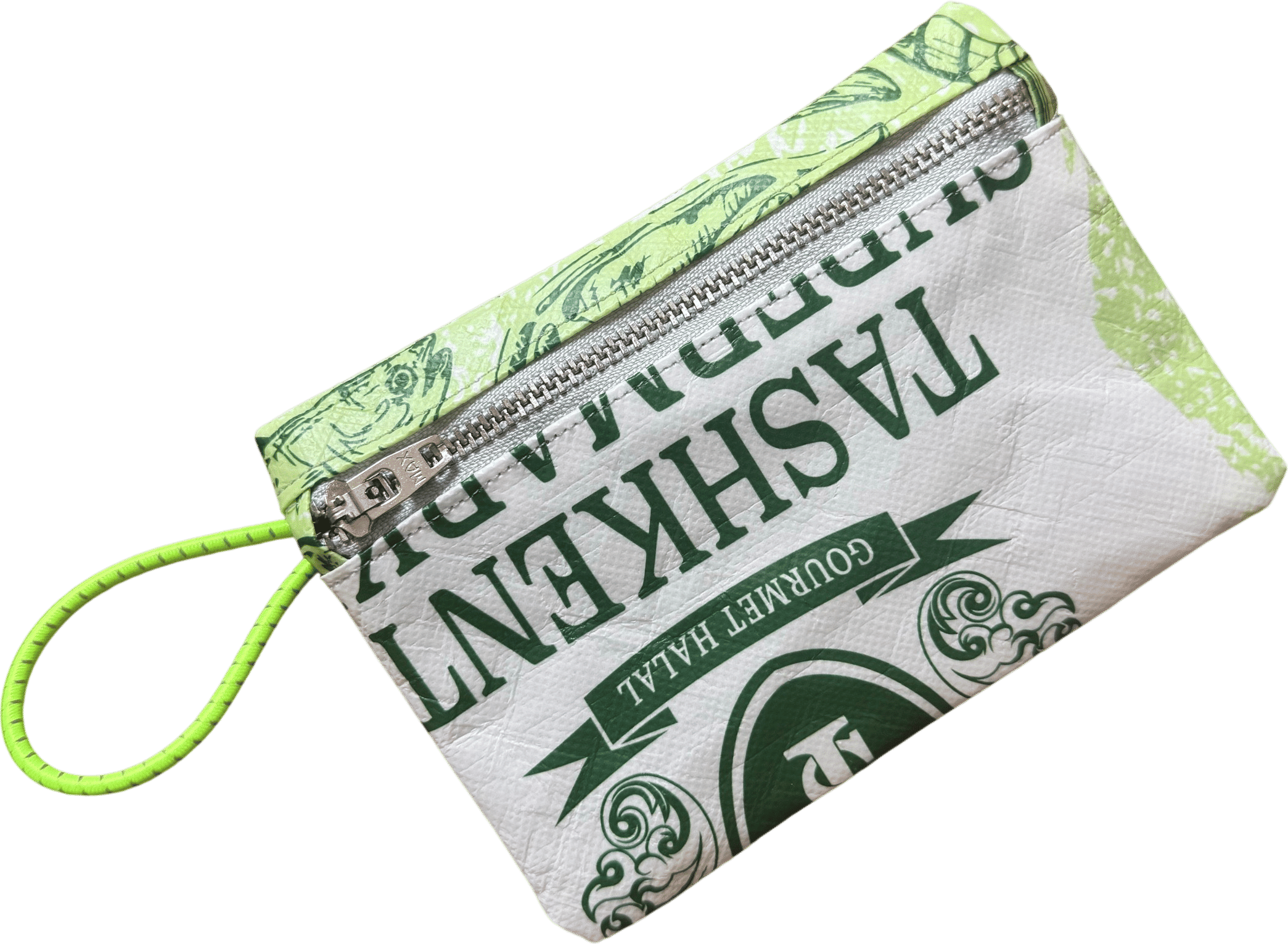 Turning a takeout bag into a little pouch 💅