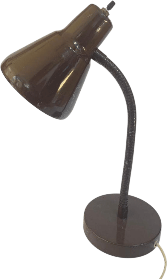 Vintage Mid Century Modern Gooseneck Desk Lamp Brown Industrial Task Light Retro - Etsy