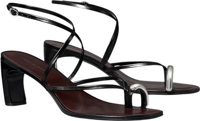 Pierced Multi-Strap Heeled Sandal