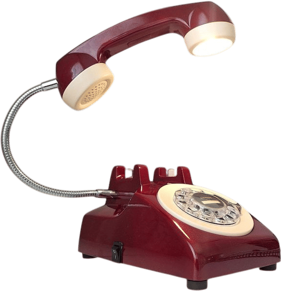Vintage Retro Red Telephone Lamp