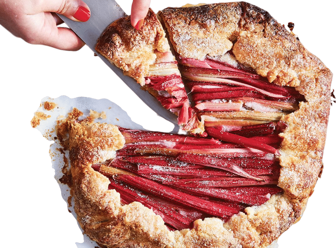Rhubarb-almond galette