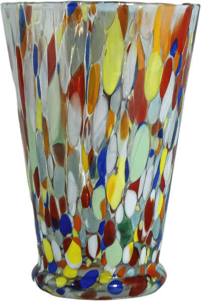 Multi Murano Glass Drinking Tumbler Millefiori