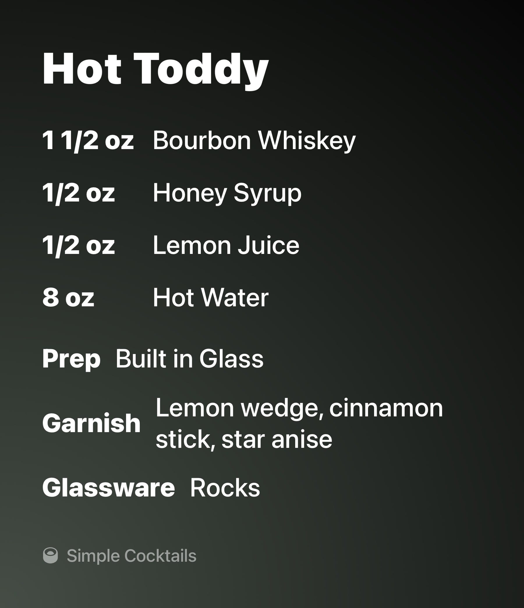 Nothing beats a Hot Toddy