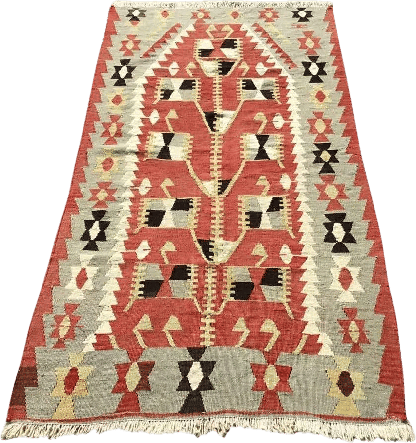 1960s Vintage Turkish Kilim Rug (42" X 79")