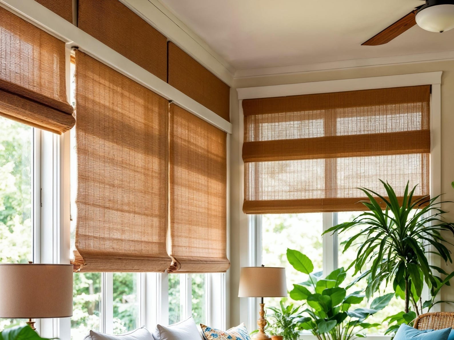 Bamboo roller blinds