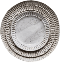 Fluted Dinner Plate (Speckle White)