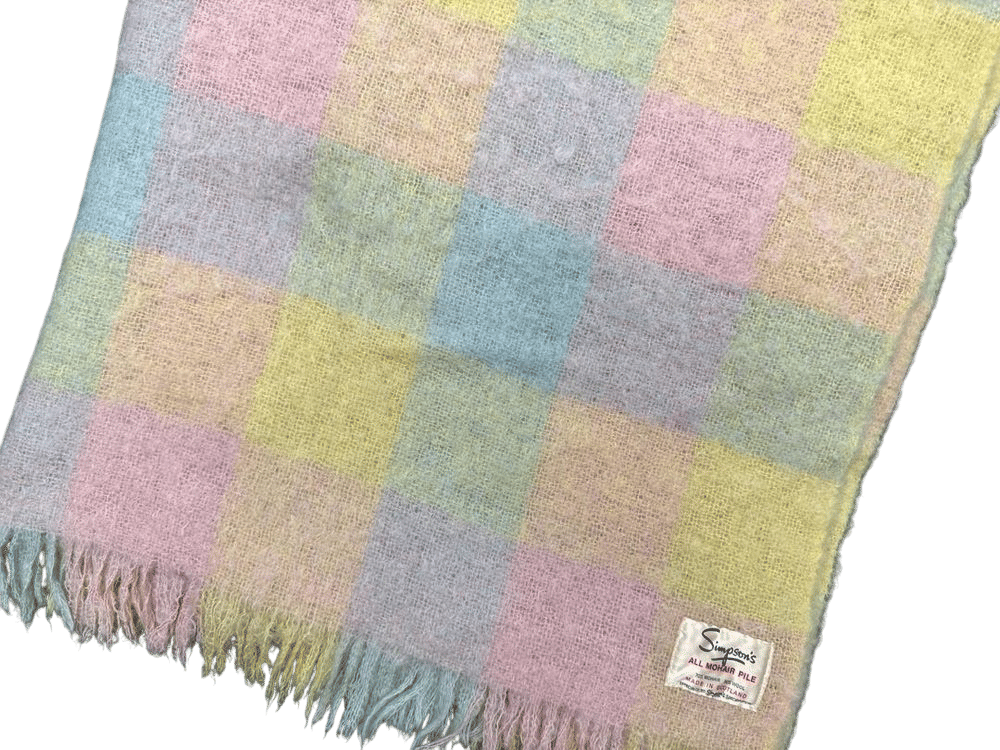 Vintage Mohair and Wool Blanket