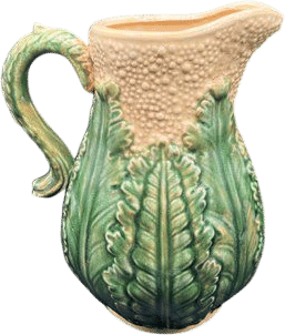 Majolica Cabbage Leaf Pitcher