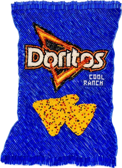 Doritos, Cool Ranch Beaded Tapestry
