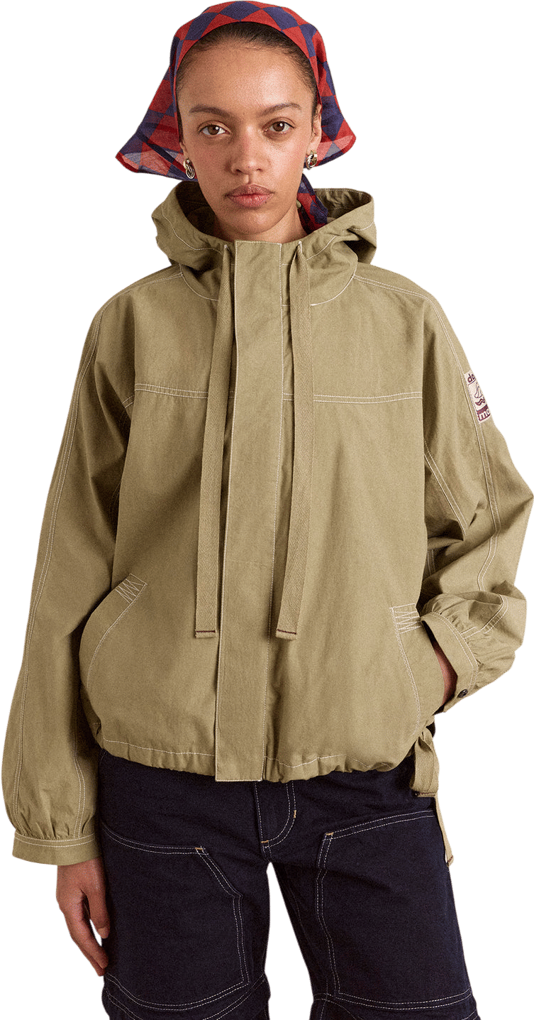 Damson Madder Blake Hooded Jacket - Sage