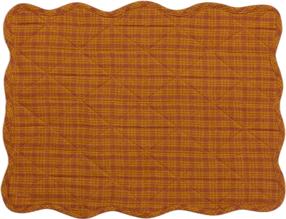 Saffron Scalloped Quilted Placemat