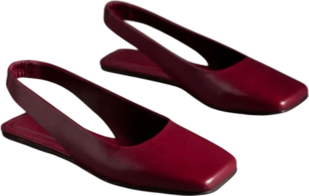 Maeve Square-Toe Slingback Flats