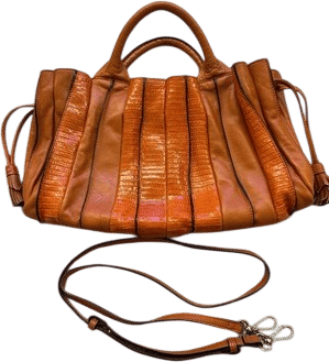 Vintage Furla Pebbled Leather Shoulder Bag Rust