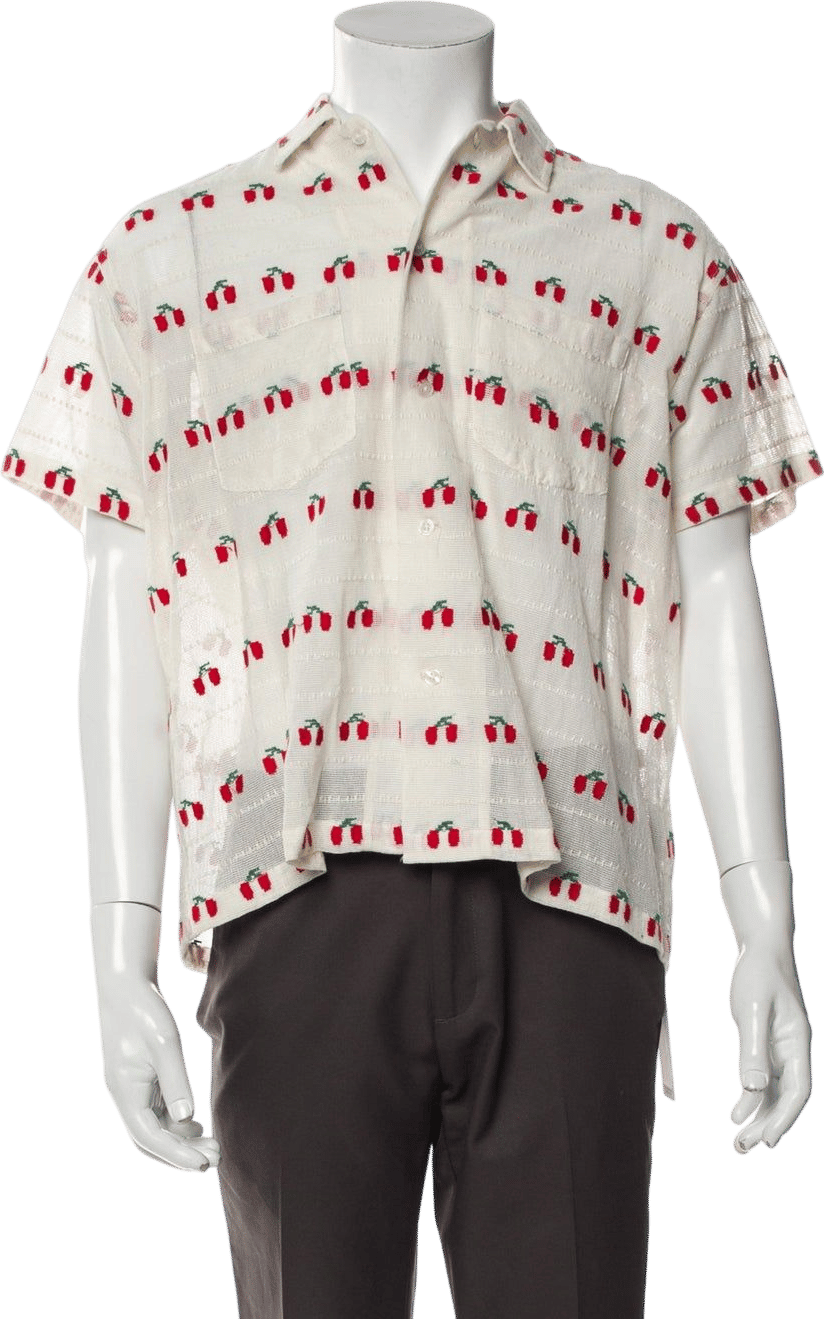Printed Cherry Short Sleeve Shirt