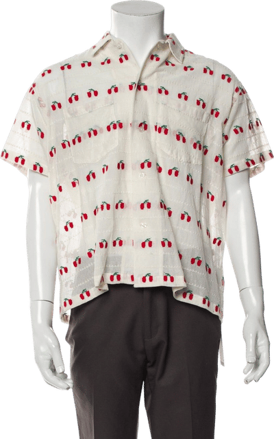 Printed Cherry Short Sleeve Shirt