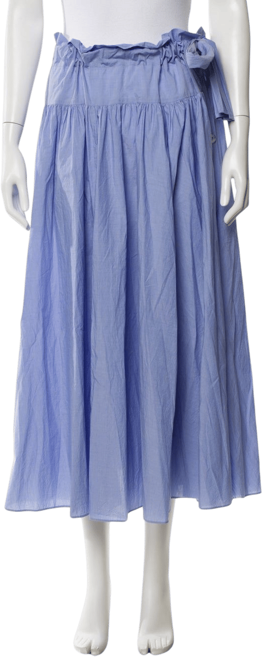 Ruffle Embellishment Midi Skirt