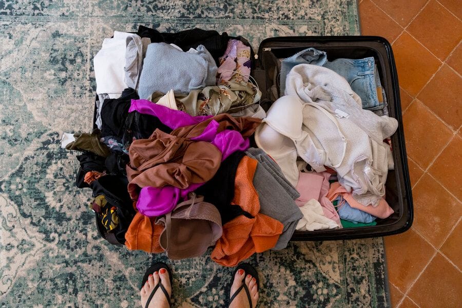 unpack your suitcase as soon as you get home