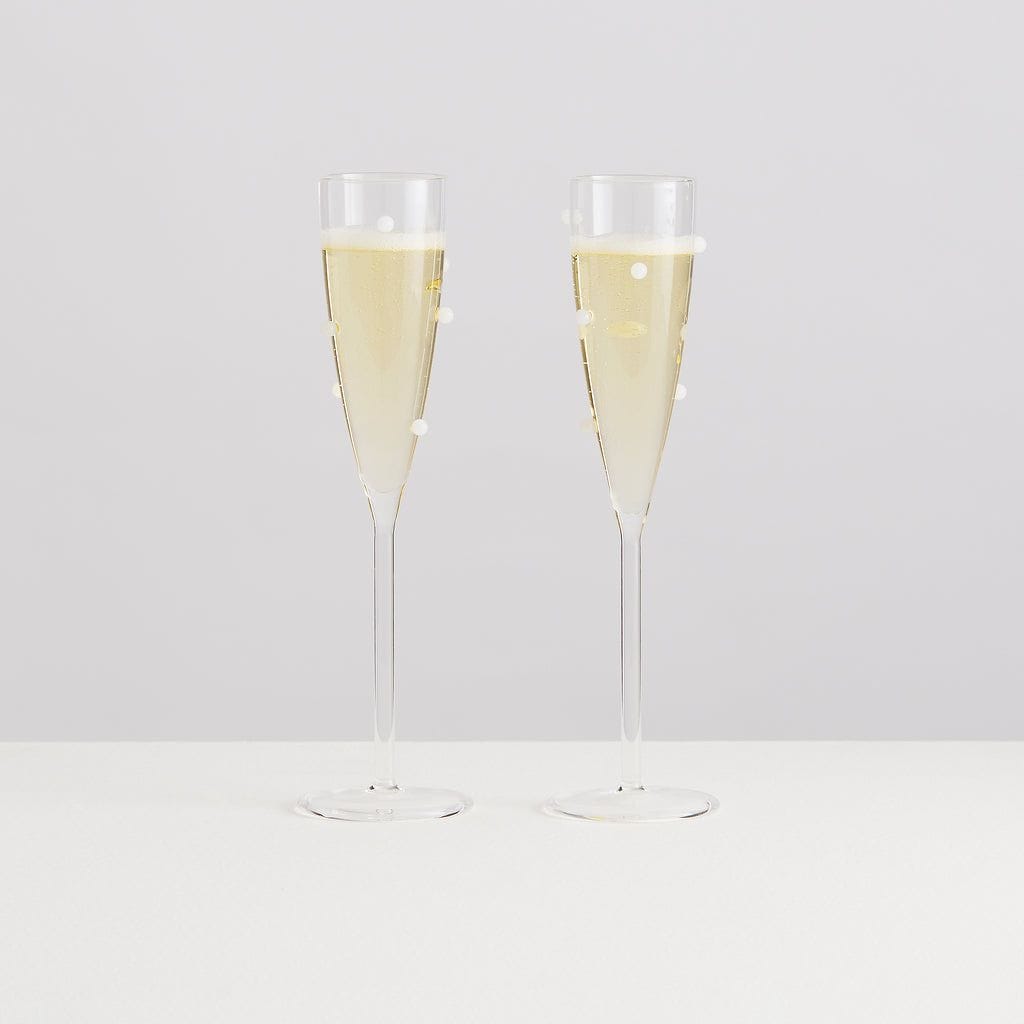 Pomponette Champagne Flutes