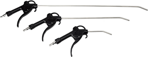 VCT Deluxe Air Blow Gun with 4", 12", and 20" Long Angled Nozzle