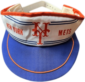 Vintage New York Mets Visor With Adjustable Strap, Rare & Old