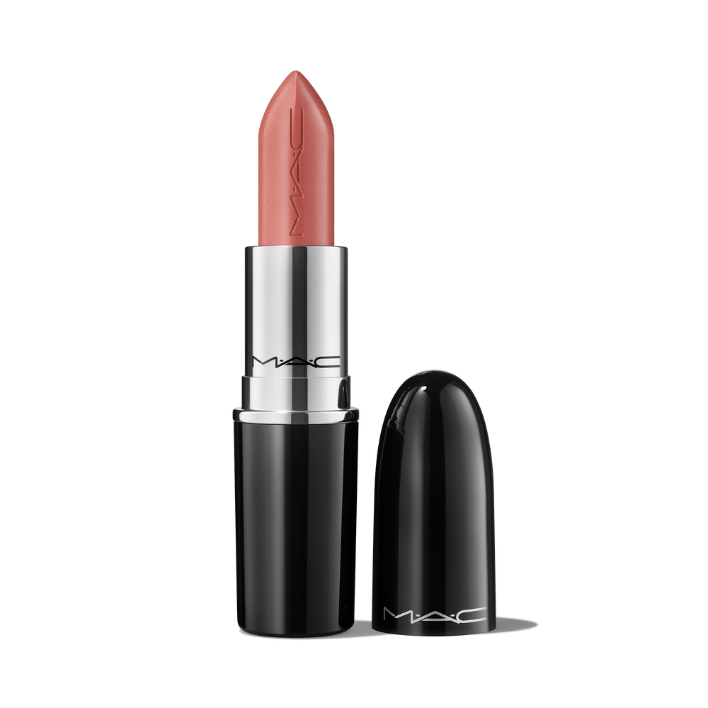 Cool-toned neutral lipstick: Mac Lustreglass in Syrup