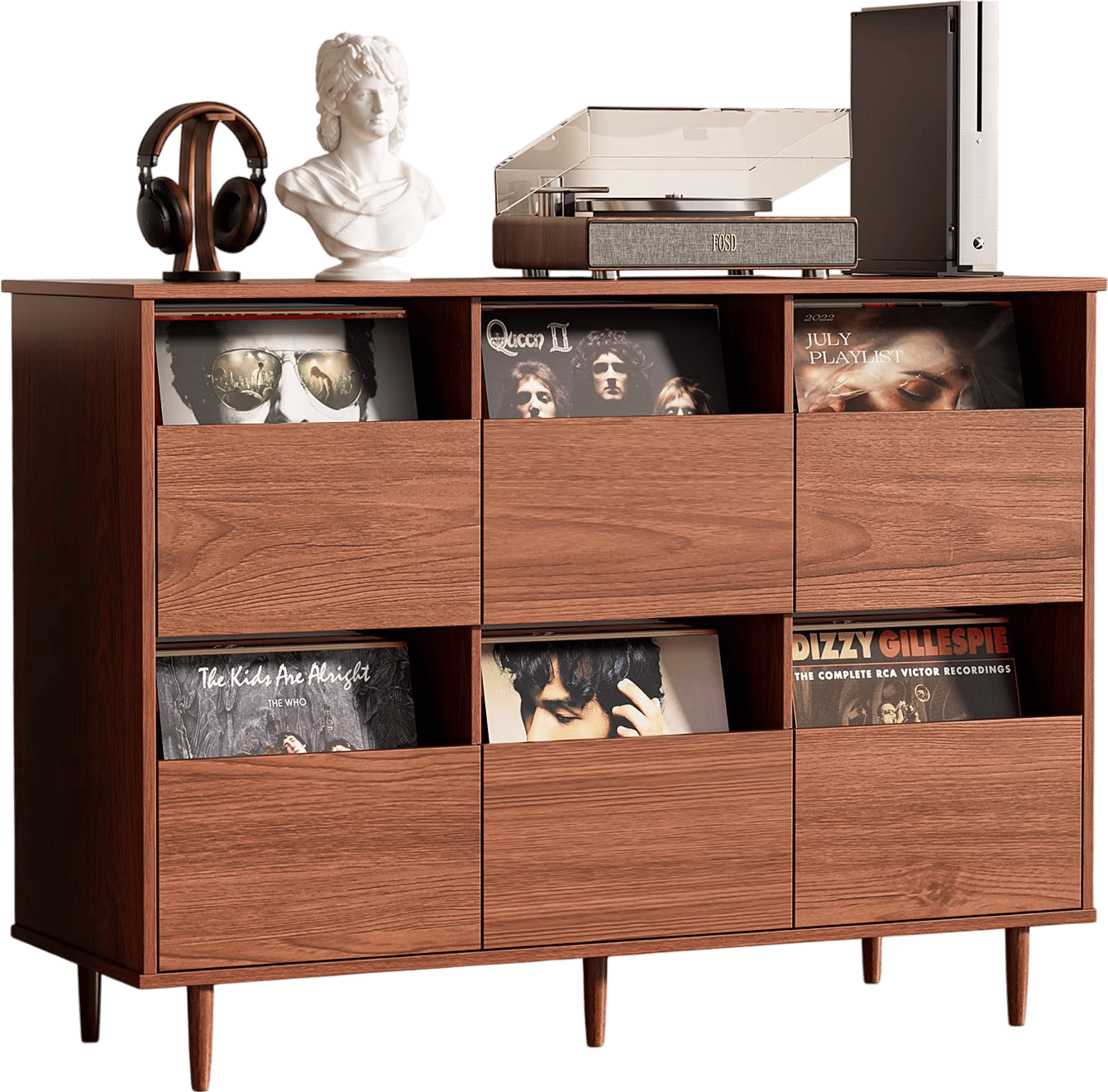 BROTTAR MCM Inspired Vinyl Storage w/ Drawers