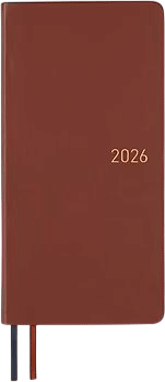 Hobonichi Techo Weeks - Japanese - Leather: Wine Brown - 2026 Apr Start