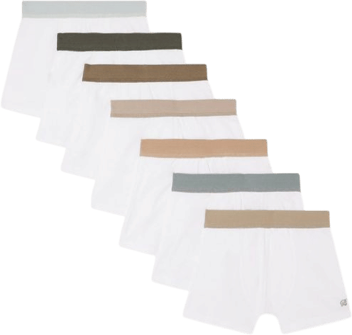 Pack of white boys' boxer shorts