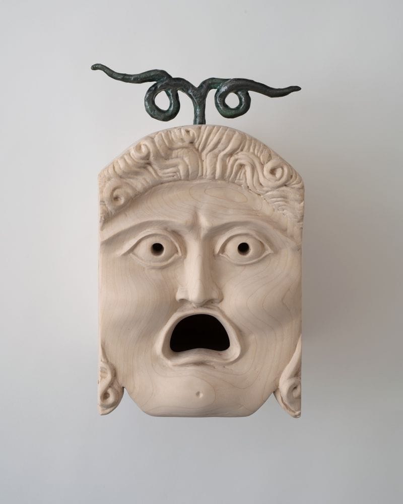 F Taylor Colantonio on Instagram: "Medusa (birdhouse and perch) in maple and bronze 🐍"