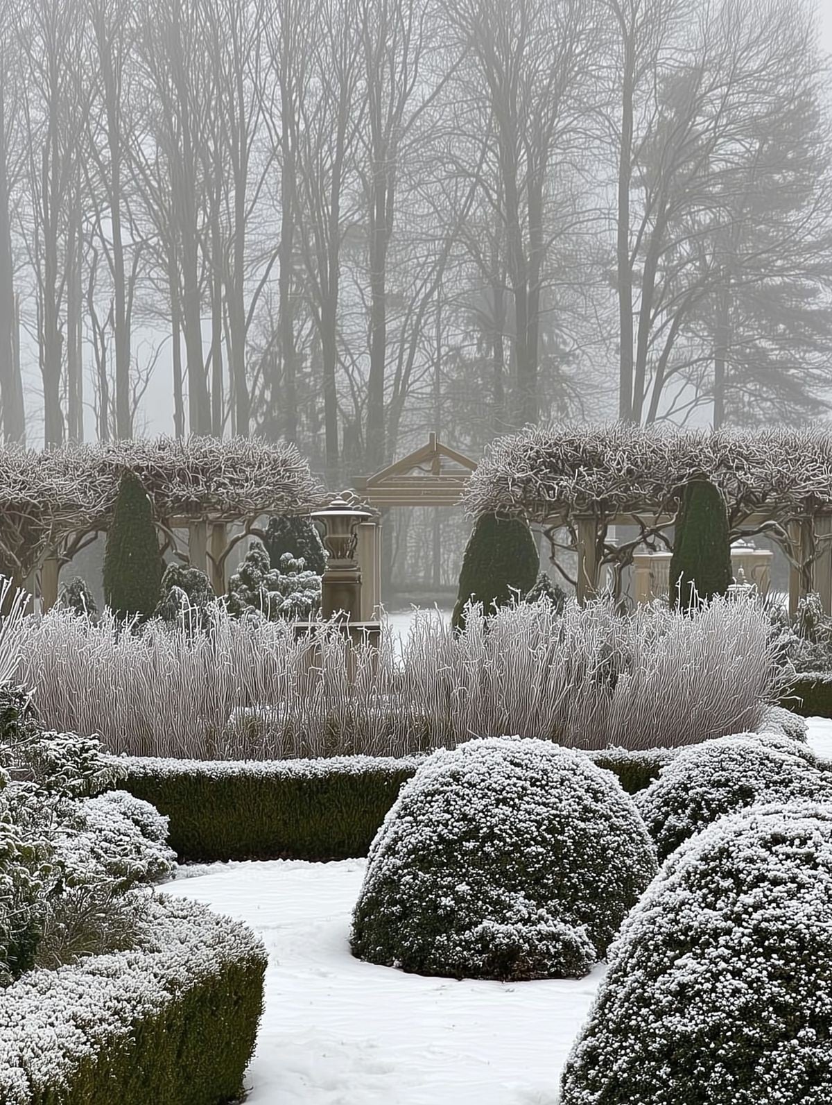living in a place where your garden becomes a winter wonderland