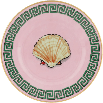 Il Viaggio di Nettuno Pink Bread Plate