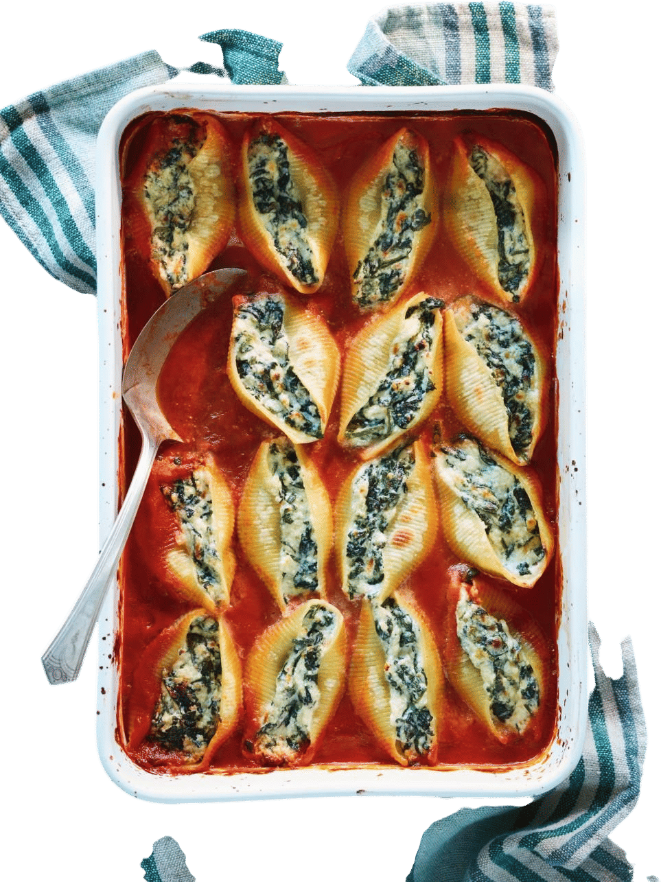 Ricotta and Spinach Stuffed Pasta Shells in Rosé Sauce